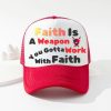 FAITH IN MOTION TRUCKER HAT (RED)