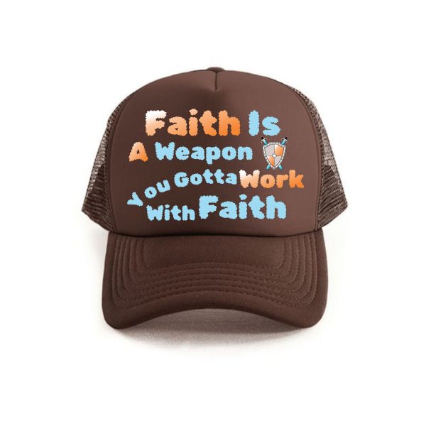 FAITH IN MOTION TRUCKER HAT (BROWN)